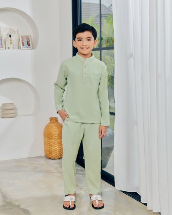 JAZZMAN BAJU MELAYU (KID) - SAGE GREEN