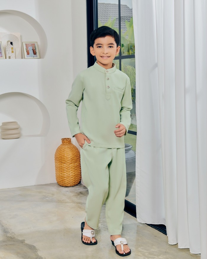 JAZZMAN BAJU MELAYU (KID) - SAGE GREEN