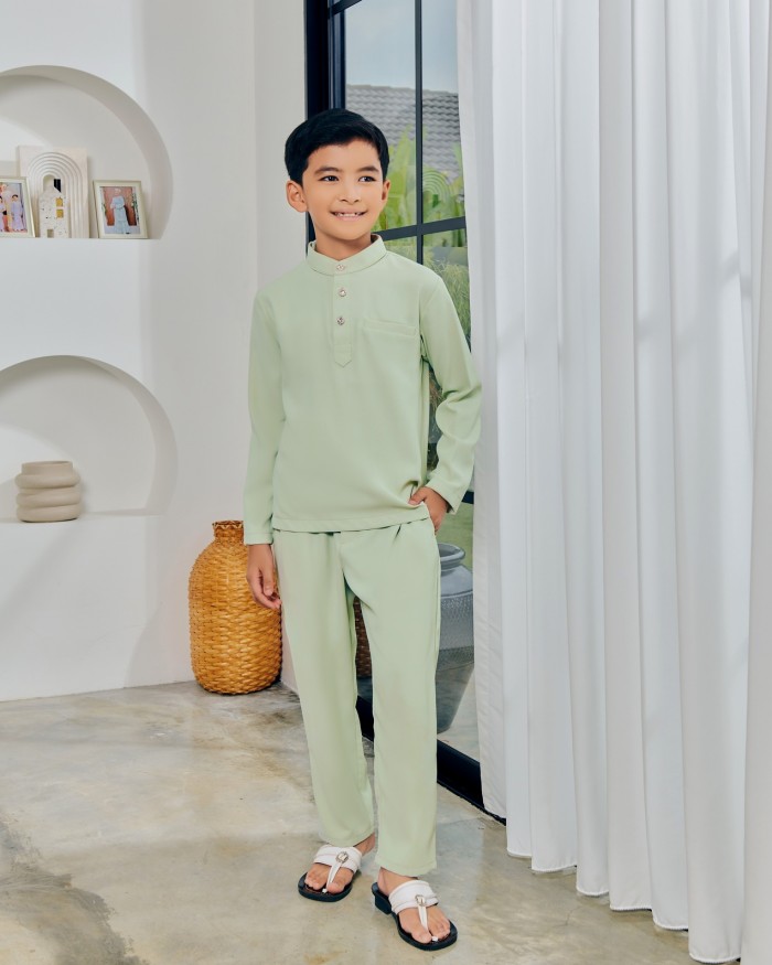 JAZZMAN BAJU MELAYU (KID) - SAGE GREEN