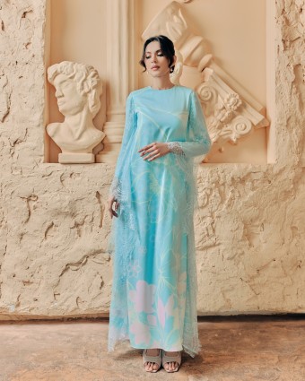 NEERA ABAYA - TURQOUISE BLUE