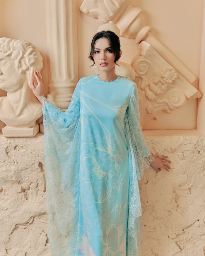 NEERA ABAYA - TURQOUISE BLUE