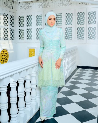 SAFEEYA KEBAYA - MINT GREEN