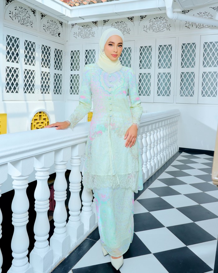 SAFEEYA KEBAYA - LIME YELLOW