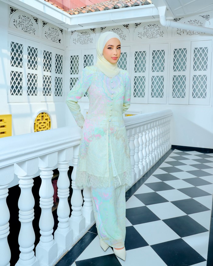 SAFEEYA KEBAYA - LIME YELLOW