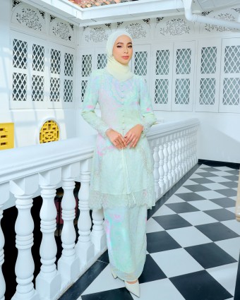 SAFEEYA KEBAYA - LIME YELLOW