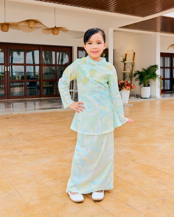 ELSA KURUNG (KID) - BLUISH MINT