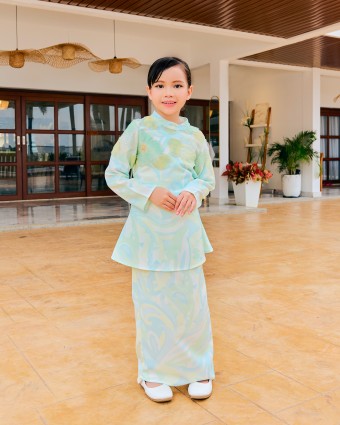 ELSA KURUNG (KID) - BLUISH MINT