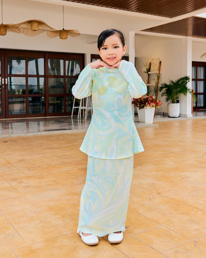 ELSA KURUNG (KID) - BLUISH MINT