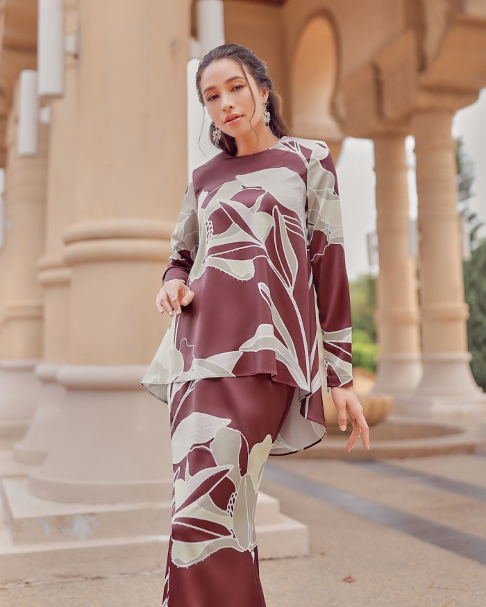 KISSA CRYSTAL KURUNG - MAROON