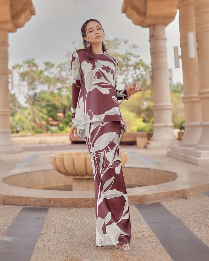 KISSA CRYSTAL KURUNG - MAROON