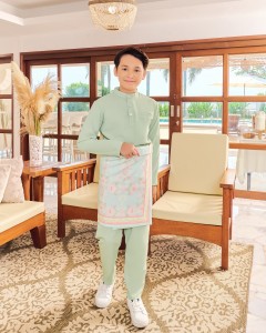 JAZZMAN BAJU MELAYU (KID) - SAGE GREEN