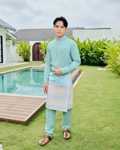 JAZZMAN BAJU MELAYU - TURQUOISE BLUE