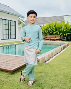 JAZZMAN BAJU MELAYU (KID) - TURQOUISE BLUE