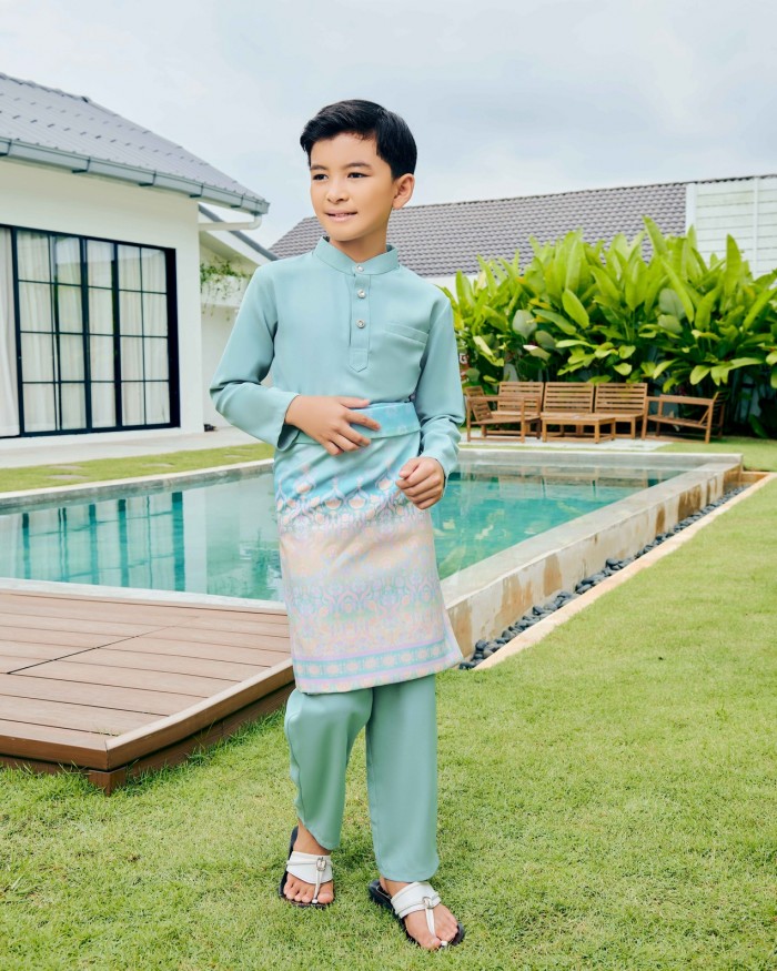 JAZZMAN BAJU MELAYU (KID) - TURQOUISE BLUE