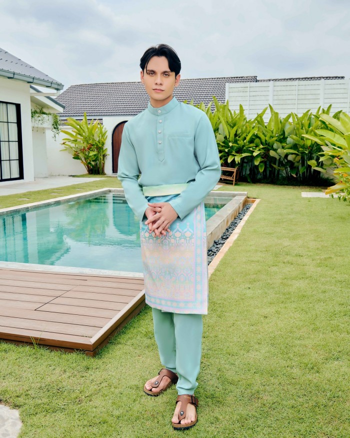 JAZZMAN BAJU MELAYU - TURQUOISE BLUE