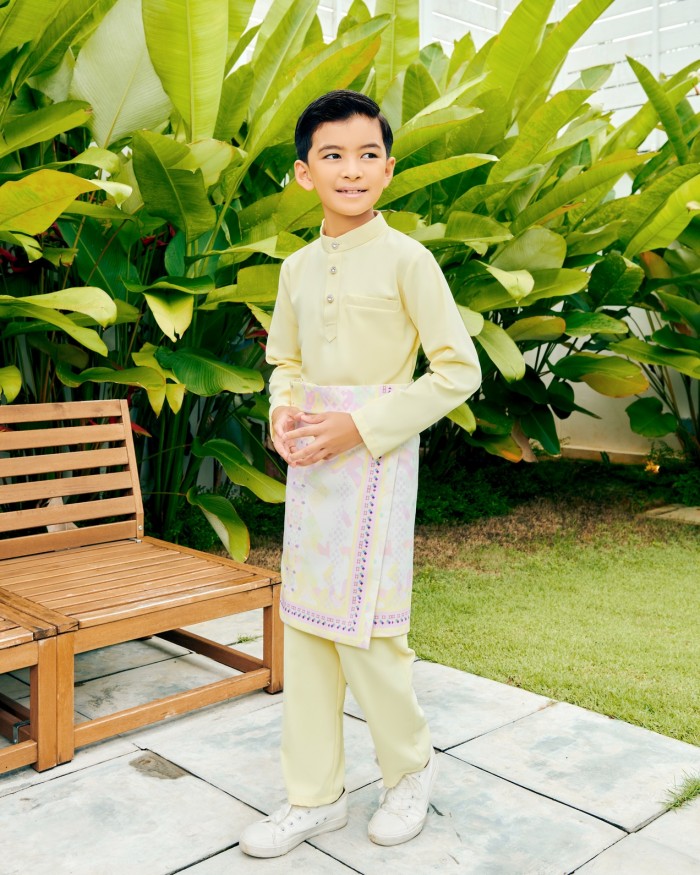 JAZZMAN BAJU MELAYU (KID) - SOFT YELLOW