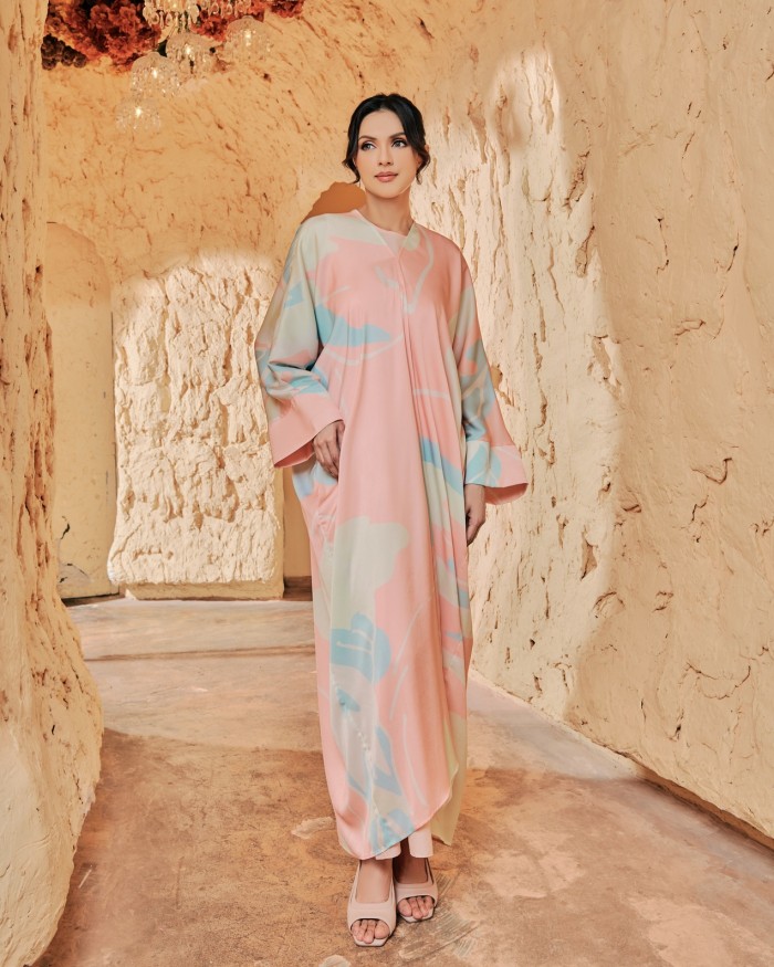 CATELIA CAFTAN - PEACHY PINK