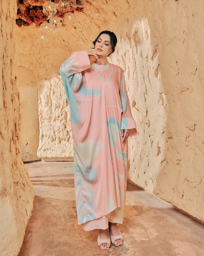 CATELIA CAFTAN - PEACHY PINK