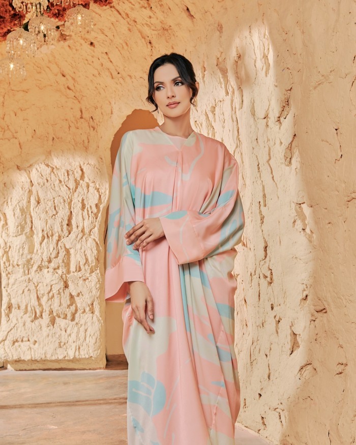 CATELIA CAFTAN - PEACHY PINK