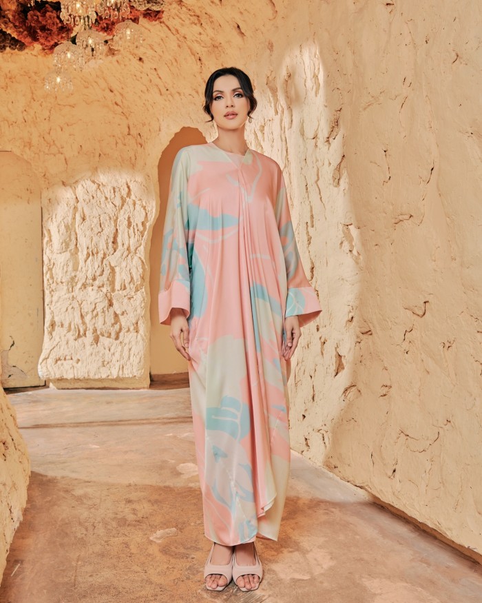 CATELIA CAFTAN - PEACHY PINK