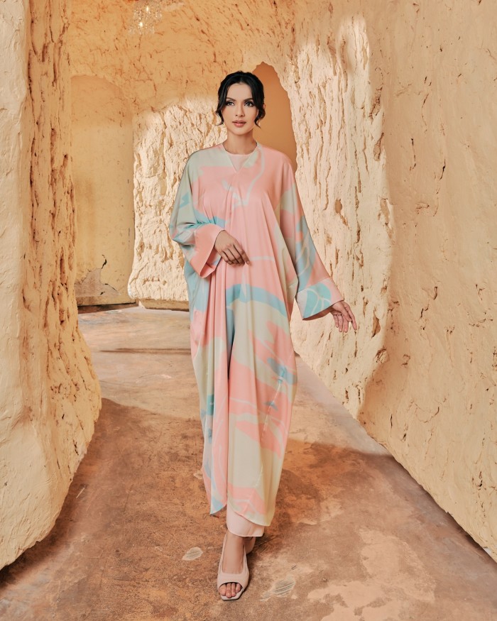 CATELIA CAFTAN - PEACHY PINK