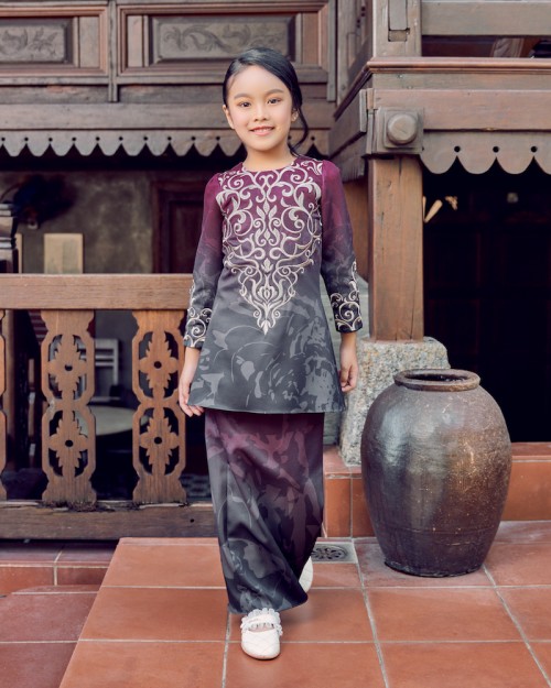 MAHSA KURUNG (KID) - BURGUNDY MAHSA KURUNG (KID) - BURGUNDY
