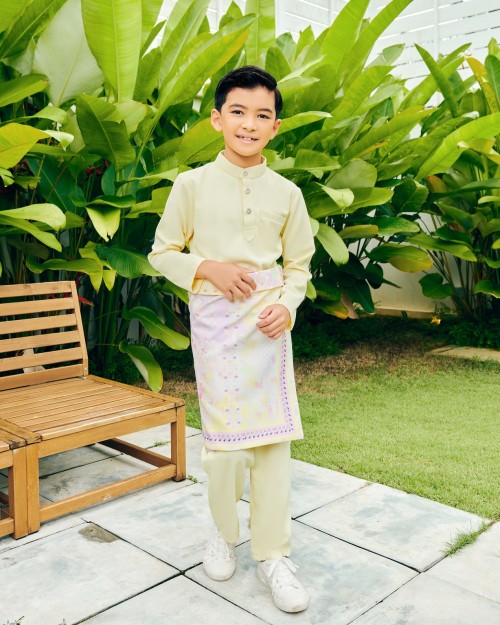 JAZZMAN BAJU MELAYU (KID) - SOFT YELLOW JAZZMAN BAJU MELAYU (KID) - SOFT YELLOW